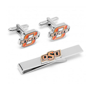 Oklahoma State Cowboys Cufflinks and Tie Bar Gift Set